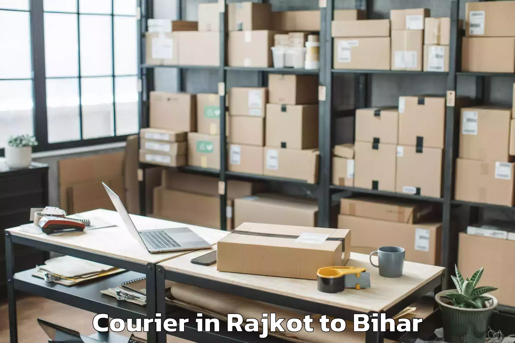 Discover Rajkot to Barharia Courier